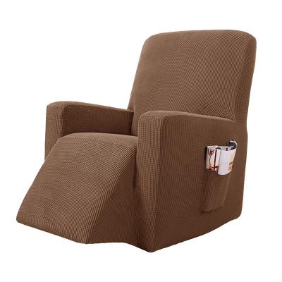 China Stretch Recliner Sofa Cover Solid Grid Recliner Covers Inclusive Elastic Stretch With Side Pocket Recliner Cover Waterproof for sale