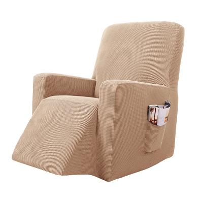 China Stretch Jacquard Recliner Chair Cover Sofa Cover Elastic Grid Solid Elasticity Recliner Cover for sale