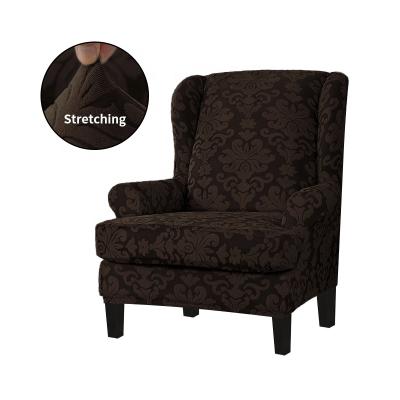 China 100% European Design High Elasticity Polyester Wingback Chair Recliner With Arms Covers Slip Covers Chair for sale