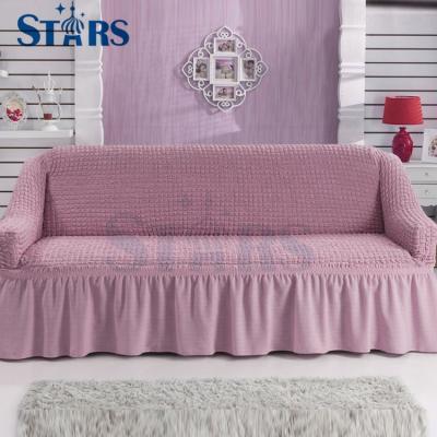 China GS-SC-14 Elastic Breathable Comfort Customized Supplier Textile 100 Polyester 3pcs Home Sofa Covers for sale