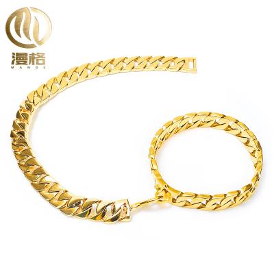 China Factory Wholesale High Quality Fine Stainless Steel Pet Large Leash Dog Collars for sale