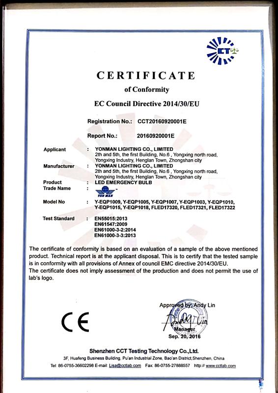 CE - Zhongshan Yihao Lighting Co., Ltd.