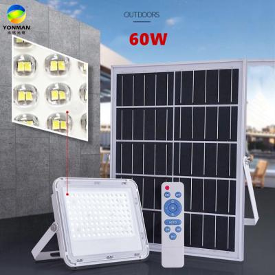 China New Outdoor Garden 60w Garden 6V Remote Control Lithium Battery Led Solar Flood Light for sale