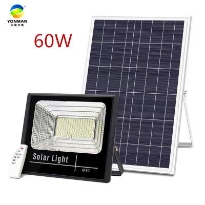 China Solar Powered Modern Outdoor Garden System Manufacturer 60W High Power Led Solar Flood Lights for sale