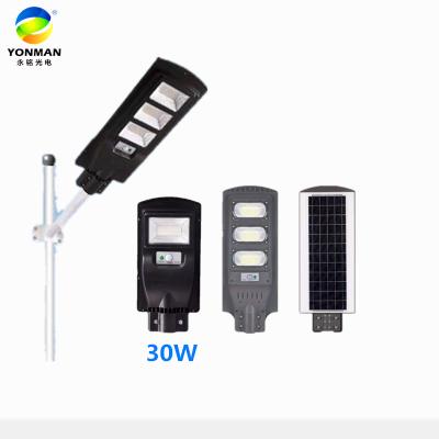 China Outdoor ROAD/STREET 30 Watts Led All In One Lithium Battery Solar Motion Sensor Street Lights for sale