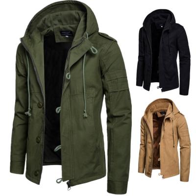 China Masheng Viable 2021 Winter Men Coat Cotton Padded Hooded Down Coat Plus Size 3XL Casual Jacket Outwear Loose for sale