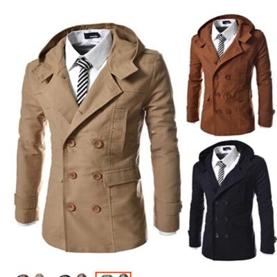 China Viable men fashion coat 2021 winter warm mockup gentlemen style business casual long coat men's slim fit ditch hoodie for sale