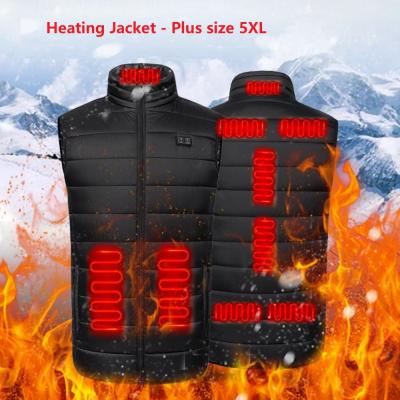 China 2021 Winter New Heated Jacket Heating Shirt Windproof Temperature Controller Corset Vest Men Heating Zipper Collar Support for sale