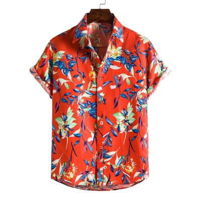 China Masheng Viable New 2021 Summer Hawaiian Shirt Men's Clothing Short Sleeve Plus Size 3XL Shirt Streetwear Floral Mens Casual Shirts for sale