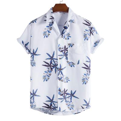 China 2021 New Summer Viable Men's Hawaii Masheng Shirt XXL Male Tops Stylish Designer Print Cotton Men's Casual Shirts for sale