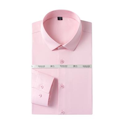 China Slim Fit Formal Viable Mens Shirts No Pocket Casual 2021 Wholesale Summer Solid Color No Ironing Custom Dress Shirts For Men for sale