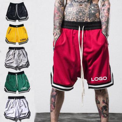 China Masheng QUICK DRY Custom Made Men's Elastic Waist Shorts Wholesale Men 2021 Fashion Summer Breathable Mesh Sport Running Basketball Gym Shorts for sale