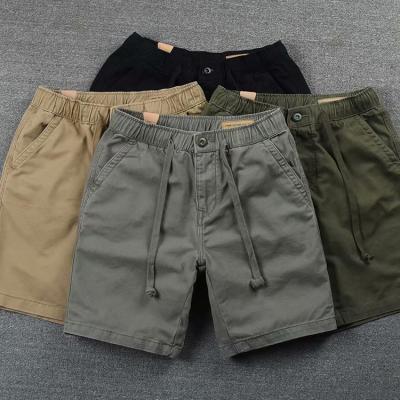 China Masheng Men's Breathable Summer Shorts 2021 New High Quality Casual Cotton Vintage Brown Cargo Shorts Above Knee Pants For Men for sale