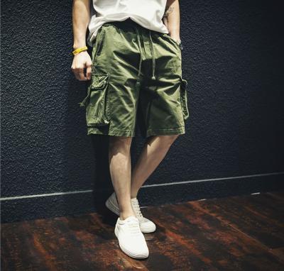 China 2021 Masheng Summer Men's Cargo Wholesale Breathable New Shorts Knee-Length Plus Size 4XL Loose Style Khaki Cotton Twill Men's Shorts for sale