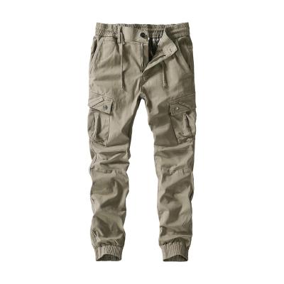 China Breathable Tactical Pants For Men's High Quality 100% Cotton Joggers Casual Trousers 2021 New Fashion Soft Khaki Cargo Pants for sale