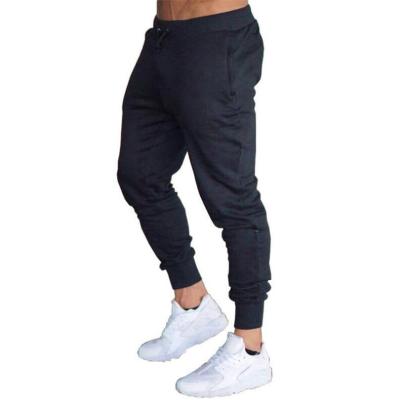 China Men's Elastic Waist Track Pants Cotton Breathable Drawstring Fitness Sweatpants Pants Breathable Men Tracksuits Pants Gym for sale