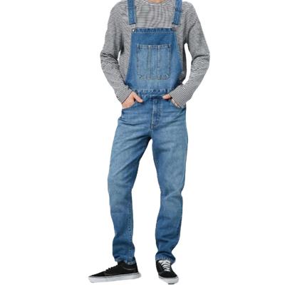 China 2021 Amazon breathable hot sale men's overalls lattice version vintage denim straight pants plus size 3XL fashion jumpsuits jeans for men for sale