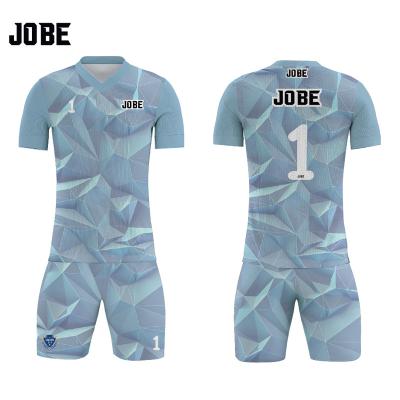 China Breathable Comfy Quick Dry Sublimation Printing Breathable New Style Men Kids Custom Design Football Soccer Jersey Goalkeeper for sale