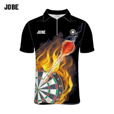 China Wholesale Custom Dart Polo T-Shirt Sublimated Custom 100% Polyester Button Up Dart Shirt Dart Shirt for sale