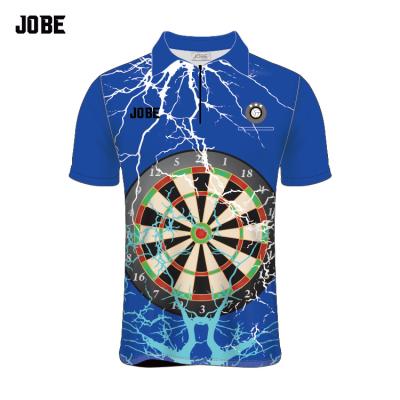 China Design Your Own Custom Dart Logo T-shirt Print Dart Polo Shirts With Zippers Sport Team Sublimated Shirts Dart Dart Shirt for sale