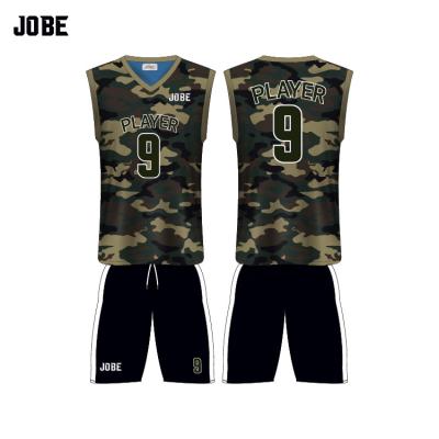 China Latest Best Sublimated Basketball Uniform Design White Basketball Tank Top Camouflage Tank Dress Cheap Basketball Breathable Wholesales for sale