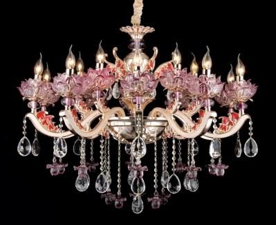 China 15 - Bulb Luxurious Crystal Zinc Alloy Contemporary Chandelier Lighting For Villas for sale