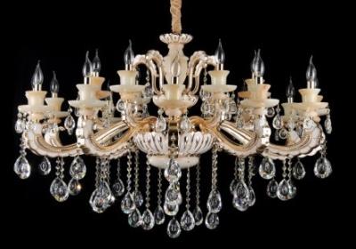 China Graceful 18 Light Crystal Chandelier For Coffee Shops / Dining Room Chandeliers for sale