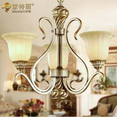 China Estilo americano blanco de plata de las luces de techo del hierro labrado de la ejecución, luz 3 en venta