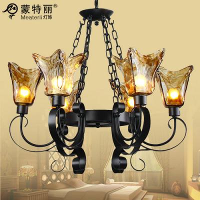 China Elegant Modern Wrought Iron Ceiling Lights , Home / Hotel Vintage Pendant Light for sale