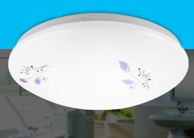 China Pure White Acrylic Ceiling Lights / Ceiling Mounted Light With Purple Arabesquitic Pattern for sale