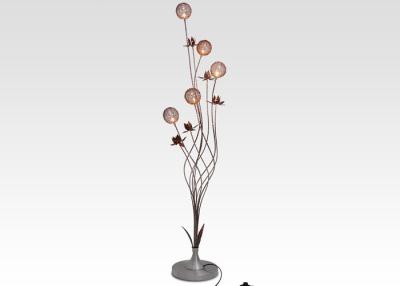 China Brown Aluminum Ikebana Decorative Floor Lamps / Flower Contemporary Floor Light for sale