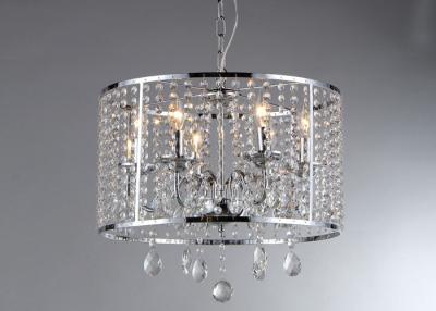 China Chrome Indoor 6 - Light Luxury Crystal Chandelier For Housing Estates for sale