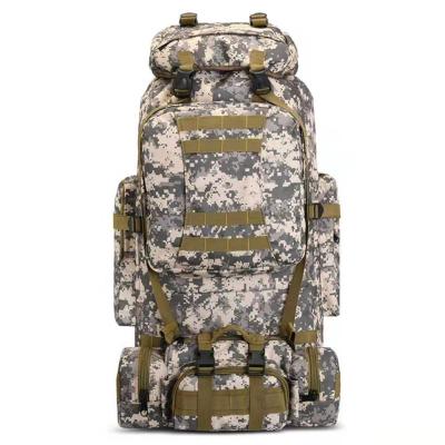 China 100L Large Capacity Waterproof Camouflage Travel Bag Outdoor Lightweight Mountaineering Hiking Hiking Backpack for sale