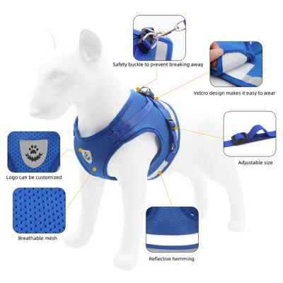 China Manufacturer Padded Hot Sale Adjustable Mesh Dog Harness Custom Breathable Reflective for sale