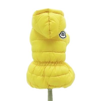 China Poodle Pure Cute Luxury Fleece Costume Girl Winter Hoodie Color Pattern Stocked Stitching Rain Four Big Legs Warm Dog Clothes for sale