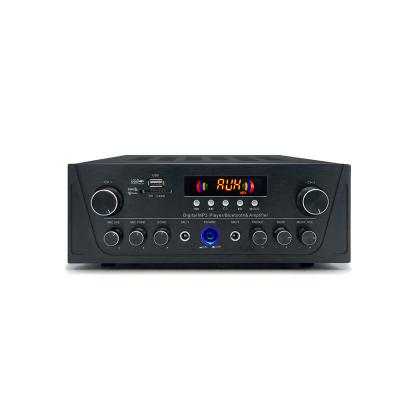 China PA AM System RTS Audio Amplifier FM Tuner BROADCAST 100 Watt Mini USB MP Black PA System Volume Control 2ch Amplifier for sale