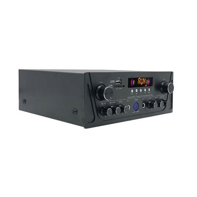 China KARAOKE Stereo 2x100 Watt 8 Ohm MP USB Black Panel OEM Volume Control KARAOKE Digital Amplifier for sale