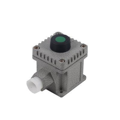 China IIB 1 Way Push Button Box SA-1 76*76*76mm Electric Switch Box IP65 Explosion Proof Green for sale