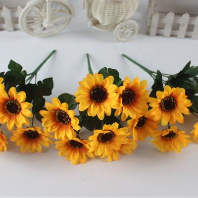 China Hot Selling Large Silk Head Artificial Flowers Sunflower Flowers Artificial Sunflower Artificial Sunflower For Wedding for sale