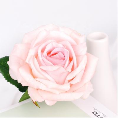 China Silk Yarn Eternal Flower Cloth+plastic+iron Immortal Roses True Touch Preserved Fresh Rose Flower Heads for sale