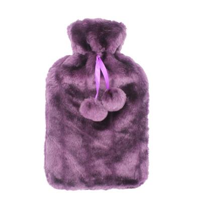 China Printed Cloth Rubber hot water bag PVC hot water bag plush cloth cover rabbit hair cloth cover warm hand treasure hot water bag for sale