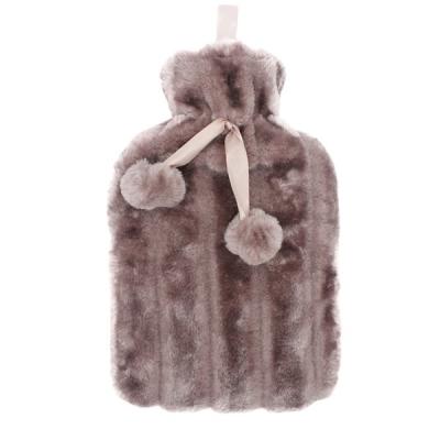 China Printed Cloth Soft hands warm winter travel plush hot water bag Plush hot water bag for sale