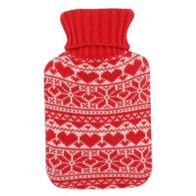 China Printed Cloth Hot Sale Rubber Hot Water Bag With Cover Hot Water Bag for sale