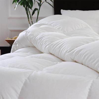 China Home Custom White King/Queen Size Hilton Goose Duck Feather Filled /Down Bedding Comforter Comforter Inserts for sale