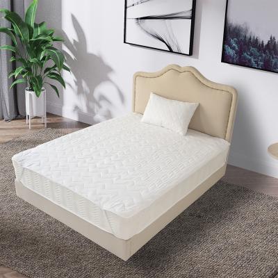 China Anti Allergy Anti Static Mattress Protector Sale Easy To Clean White Household All Size Machine Washable Hotel Mattress Protector Fully for sale