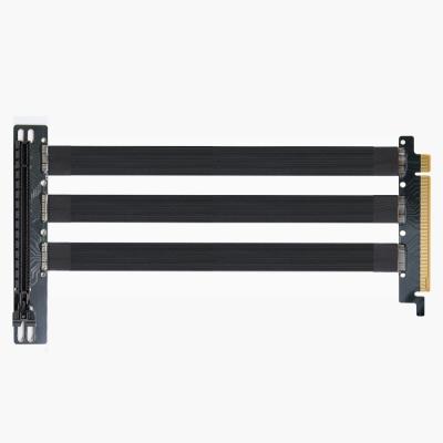 China Install PCIE 4.0 Extra 16x Riser Extension Cable To Graphics Card Adapter 25cm 35cm 90 Degree3090 3080 3070 3060TI 5700 Customizable for sale