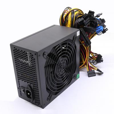 China PSU Power Supply PC Switching Power Supply Golden Rectangle ATX 1600W 12v Rig Case Power Supply 90plus+ for sale