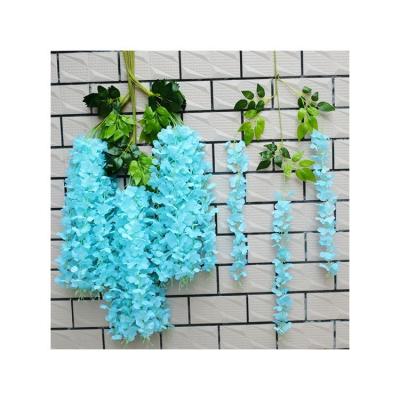 China 2021 Vintage New Arrival Artificial Flower Wedding 110cm Long Silk Vine Hanging Wisteria for sale