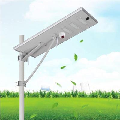 China Theme park IP 65 slim wifi 4g smart outdoor all in one integrated solar street lights with cctv camera for sale