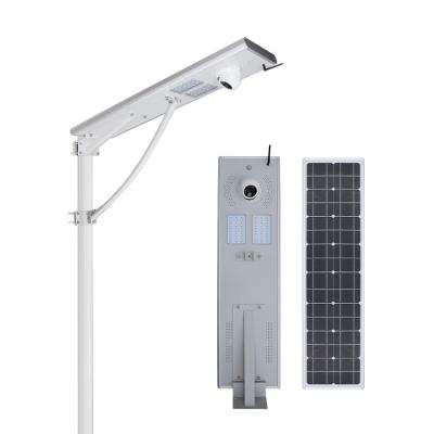 China High Quality Outdoor Security 30w 200w ROAD All Watt Lights Wireless Integrated All In One Solar Led Street Light With Cctv IP Came for sale